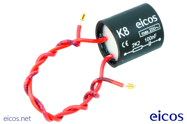 Snubber Filter K8 (AC) for contactors and command relays